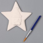 Елочное украшение под раскраску "Звезда со снеговиком", с подвесом - фото 11529283