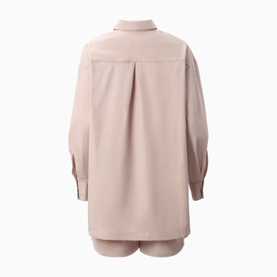 Костюм женский (рубашка, шорты) MINAKU: Oversize, серо-розовый, размер 42