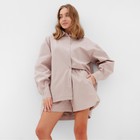 Комплект женский (рубашка, шорты) MINAKU: Oversize цвет серо-розовый, р-р 46 - Фото 3