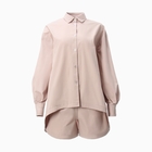 Комплект женский (рубашка, шорты) MINAKU: Oversize цвет серо-розовый, р-р 46 - Фото 6