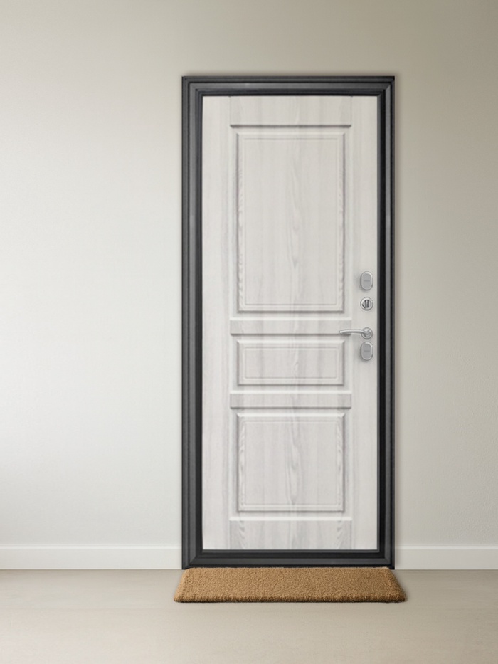 Входная дверь в квартиру «Берлога. Сибирь 3К Термо Гаральд», 970×2050 мм, левая, цвет серебро/ясень ривьера айс - Фото 1