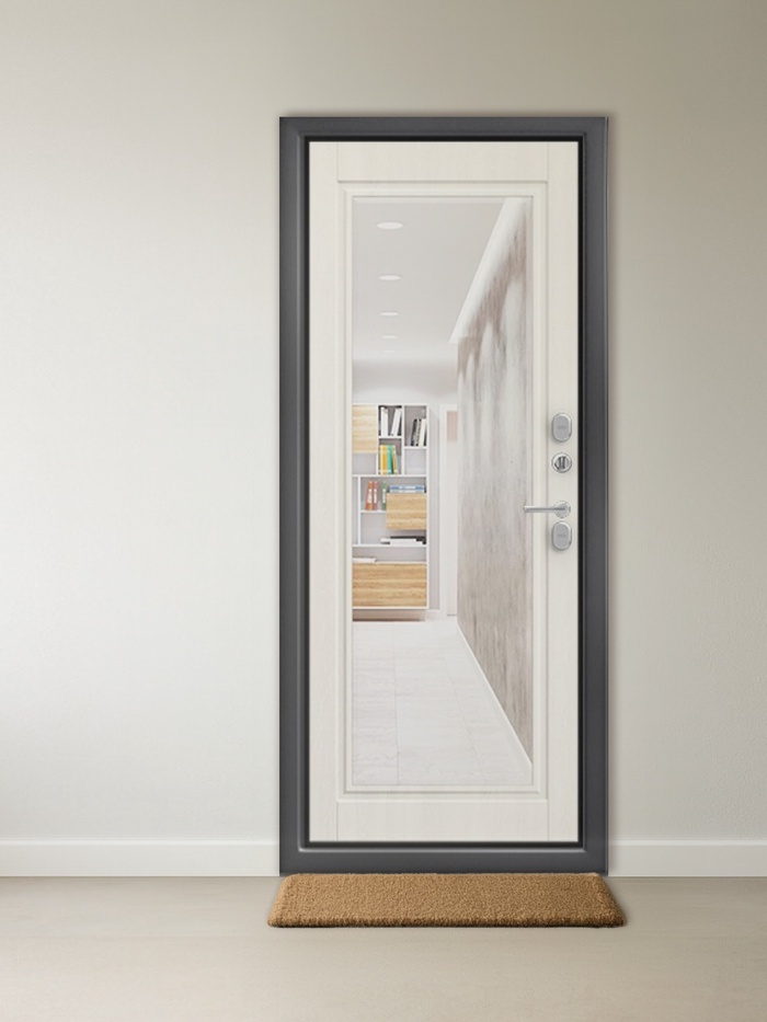 Входная дверь в квартиру «Берлога. Сибирь 3К Термо Шайн», 970×2050 мм, правая, цвет антик серебро/филадельфия крем - Фото 1