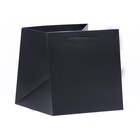 Пакет крафт с квадратным дном, 20 Х 20 Х 20 см Черный - Фото 1