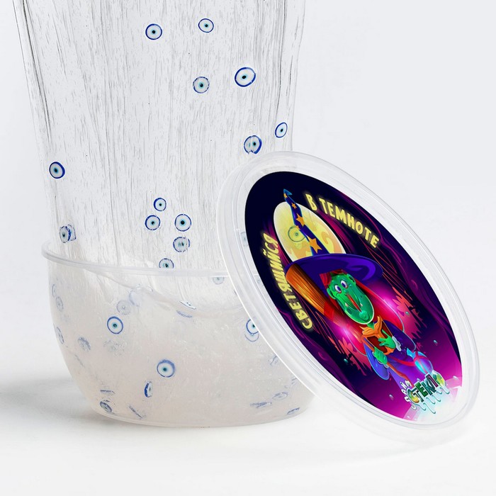 Слайм «Стекло», светящийся слайм бесцветный, с декоративным наполнителем, 260 г - Фото 1