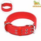 Ошейник четырехслойный, 64×4 см, ОШ 50-58 см, полиэстер, красный - Фото 2