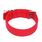 Ошейник четырехслойный с вертлюгом, 65×4 см, ОШ 54-60 см, полиэстер, красный - Фото 3