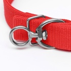 Ошейник двухслойный с вертлюгом, 58×3 см, полиэстер, красный - Фото 5