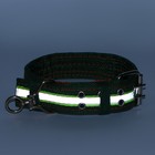 Ошейник четырехслойный светоотражающий с вертлюгом, 65×4 см, зелёный - Фото 10