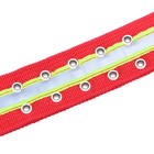 Ошейник четырехслойный светоотражающий с вертлюгом, 65×4 см, красный - Фото 9