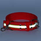 Ошейник четырехслойный светоотражающий с вертлюгом, 65×4 см, красный - Фото 10