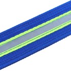 Ошейник четырехслойный светоотражающий с вертлюгом, 65×4 см, синий - Фото 8