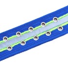 Ошейник четырехслойный светоотражающий с вертлюгом, 65×4 см, синий - Фото 9