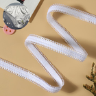 Резинка ажурная бельевая, 8 мм, 10±0.5 м, белая - Фото 2