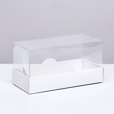 Кондитерская упаковка под рулет белая, 18×8×9 см