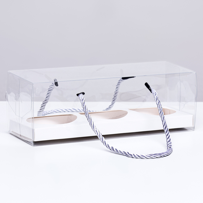 Кондитерская упаковка для кексов, белая 22.5×7.8×7.8 см - Фото 1