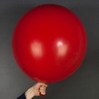 Шар латексный 36" , пастель, 1 шт., красный - фото 23191129