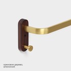 Держатель для полотенец Stölz Hölzern Premiere, 50 см, ореховое дерево, алюминий, коричневый - Фото 2