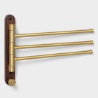 Держатель для полотенец Stölz Hölzern Premiere, ореховое дерево, алюминий, коричневый - Фото 3