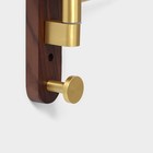 Держатель для полотенец Stölz Hölzern Premiere, ореховое дерево, алюминий, коричневый - Фото 4