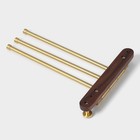 Держатель для полотенец Stölz Hölzern Premiere, ореховое дерево, алюминий, коричневый - Фото 5