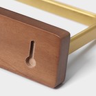 Держатель для туалетной бумаги Stölz Hölzern Premiere, ореховое дерево, алюминий, коричневый - Фото 3