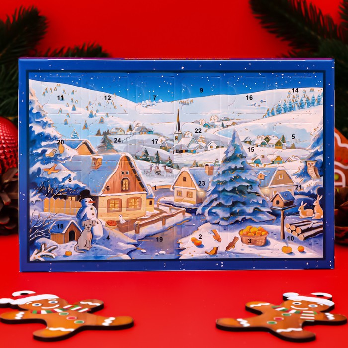 Адвент календарь Fikar «Новый год в деревне», 40 г купить в Чите Сладкие  новогодние подарки в интернет-магазине Чита.дети (10090341)