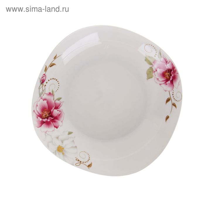 Тарелка керамическая обеденная «Элегия», 450 мл, d=18 см, цвет белый - Фото 1