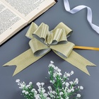 Подарочный Бант - бабочка №5, белое золото, для упаковки подарков - Фото 2