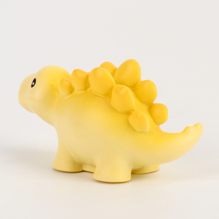 Миниатюра кукольная «Динозаврик», набор 2 шт., размер 1 шт. — 3 × 5,5 × 2 см, цвет жёлтый - фото 1907914223