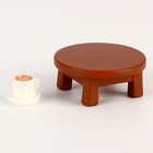 Миниатюра кукольная «Столик с чашкой», набор 2 шт., размер 1 шт. — 3,5 × 3,5 × 2,5 см - фото 7860343