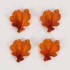 Миниатюра кукольная «Осенний лист», набор 4 шт., размер 1 шт. — 2 × 2 × 0,5 см - Фото 3