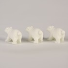 Миниатюра кукольная «Белый медведь», набор 3 шт., размер 1 шт. — 4 × 2 × 3 см - фото 7860502