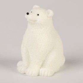 Миниатюра кукольная "Белый медведь", набор 3 шт, размер 1 шт 2*2*3 см