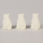 Миниатюра кукольная «Белый медведь», набор 3 шт., размер 1 шт. — 2 × 2 × 3 см - Фото 3