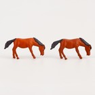 Миниатюра кукольная «Лошадка», набор 2 шт., размер 1 шт. — 4,5 × 2,5 × 1 см, цвет коричневый - Фото 4