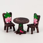 Миниатюра кукольная «Столик на двоих», набор: стол и 2 стула - фото 7860526