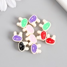 Бусина для творчества пластик «Зайка с бантиком», 0.8×1.3×1.2 см, МИКС - Фото 2