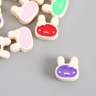 Бусина для творчества пластик «Зайка с бантиком», 0.8×1.3×1.2 см, МИКС - Фото 3