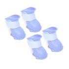 Ботинки для собак резиновые, набор 4 шт., размер L, голубые - Фото 5