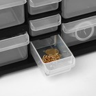 Органайзер универсальный «Ящик» 22 места, пластик, 49.5×15.8×25 см, чёрный - Фото 3