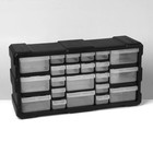 Органайзер универсальный «Ящик» 22 места, пластик, 49,5×15,8×25 см, цвет чёрный - Фото 4