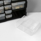 Органайзер универсальный «Ящик» 22 места, пластик, 49,5×15,8×25 см, цвет чёрный - Фото 6