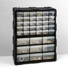 Органайзер универсальный «Ящик» 39 мест, пластик, 38,5×16×47,5 см, цвет чёрный - фото 2153733