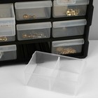 Органайзер универсальный «Ящик», 39 мест, пластик, 38.5×16×47.5 см, чёрный - Фото 7