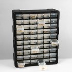 Органайзер универсальный «Ящик», 60 мест, пластик, 38.5×16×47.5 см, черный - Фото 2