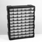 Органайзер универсальный «Ящик», 60 мест, пластик, 38.5×16×47.5 см, черный - Фото 5