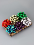 Подарочный Бант - звезда №10 «Звёзды», для упаковки подарков, набор 6 шт., МИКС - Фото 2