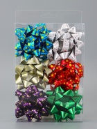 Подарочный Бант - звезда №10 «Звёзды», для упаковки подарков, набор 6 шт., МИКС - фото 67926218