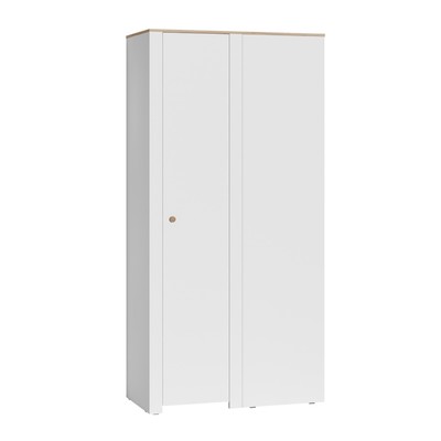 Шкаф «Джастин 13.229», 1114×548×2257 мм, цвет белый шагрень/дуб белый