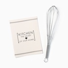 Набор подарочный «Доляна» Kitchen the heart of our home: полотенце, губка, венчик, кухонная лопатка, кисть - Фото 5